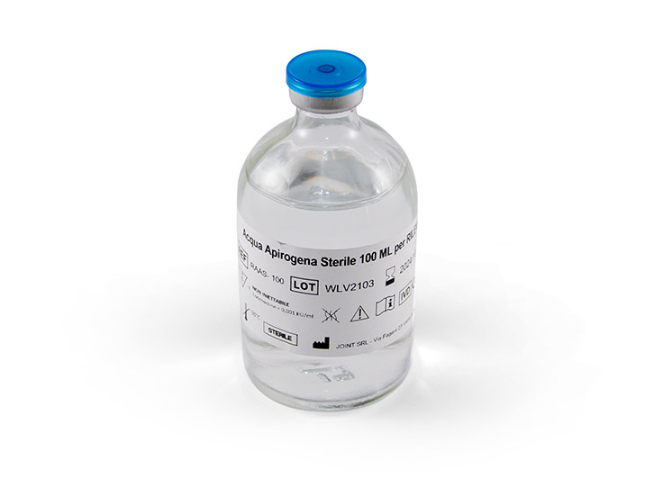 1 Flacone di acqua apirogena sterile da 100 ml